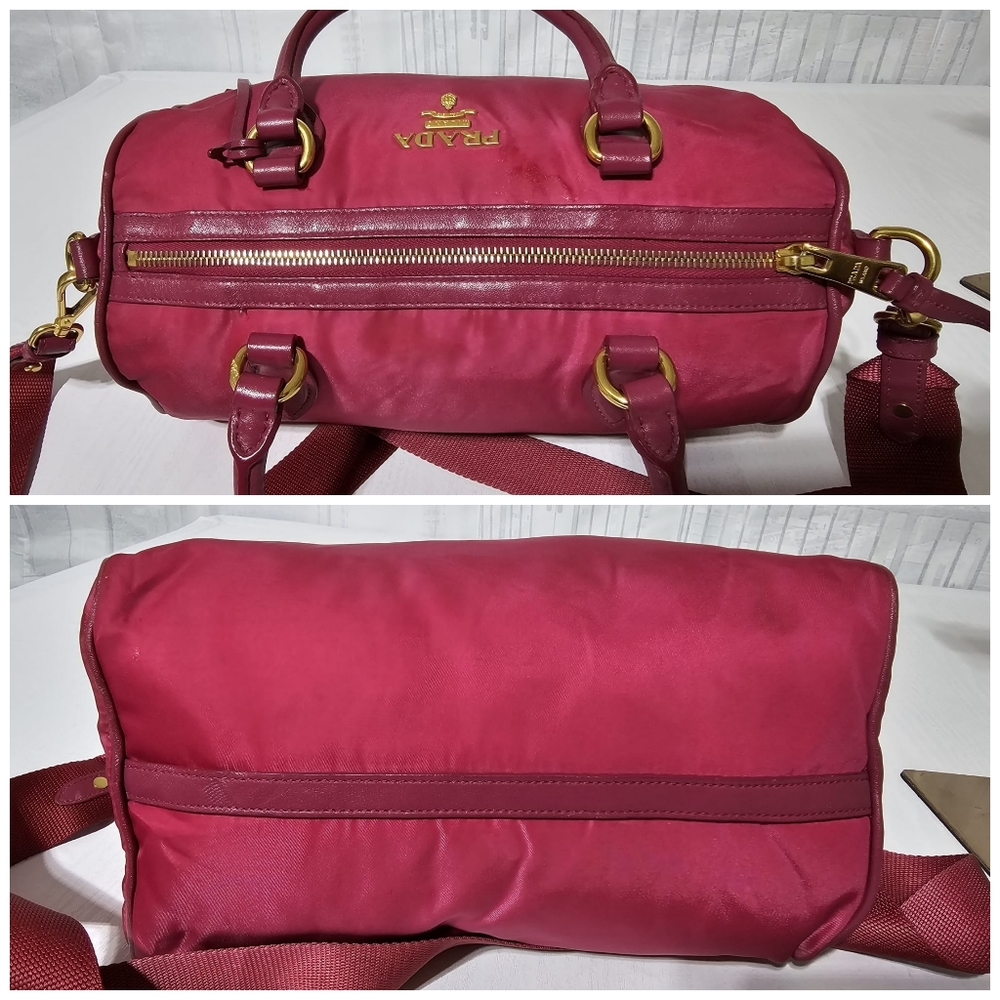 Prada Bauletto Baguettes Nylon Bag Pink - Picture 8 of 13